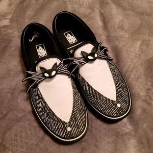 Nightmare before Christmas X Vans Collab Jack Skellington Slip Ons New Men's Siz